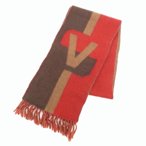 Louis Vuitton Echarpe V Histric Scarf Wool/Cashmere Women's LOUIS VUITTON - Picture 1 of 9